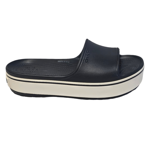 Crocs Crocband Iconic Comfort Chunky Platform Slides Sandal Women's 11/ Men's 9 - Picture 2 of 13
